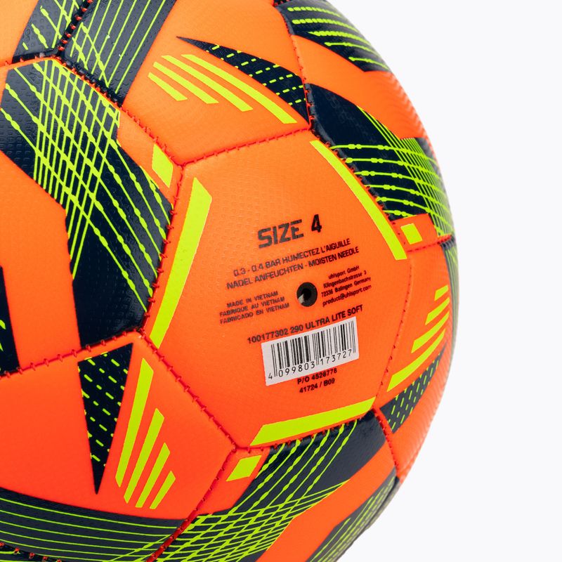 Futbolo kamuolys uhlsport Ultra Lite Soft 290 fluo orange/navy/fluo yellow dydis 4 3