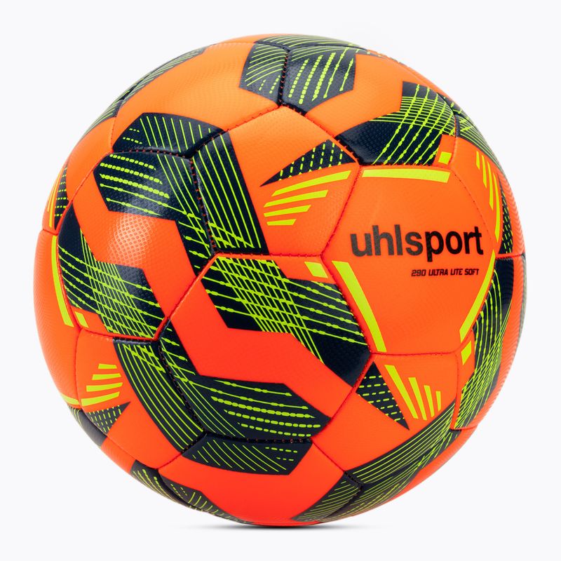 Futbolo kamuolys uhlsport Ultra Lite Soft 290 fluo orange/navy/fluo yellow dydis 5 2