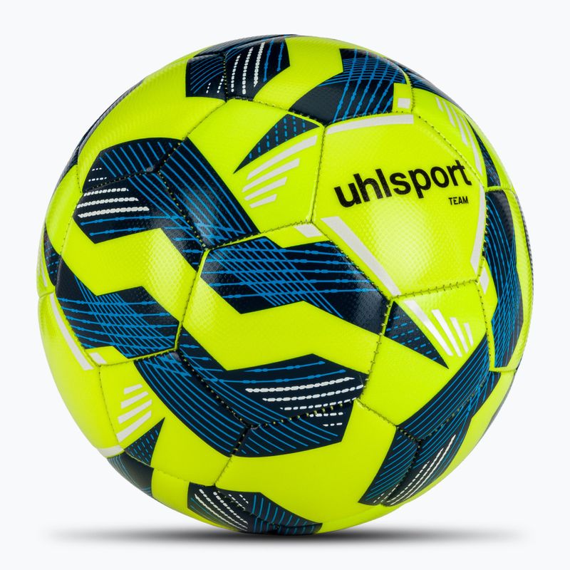 Futbolo kamuolys uhlsport Team fluo yellow/navy/white dydis 4 2