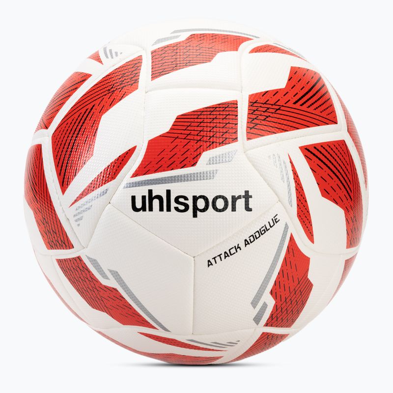 Futbolo kamuolys uhlsport Attack Addglue white/red/silver dydis 4