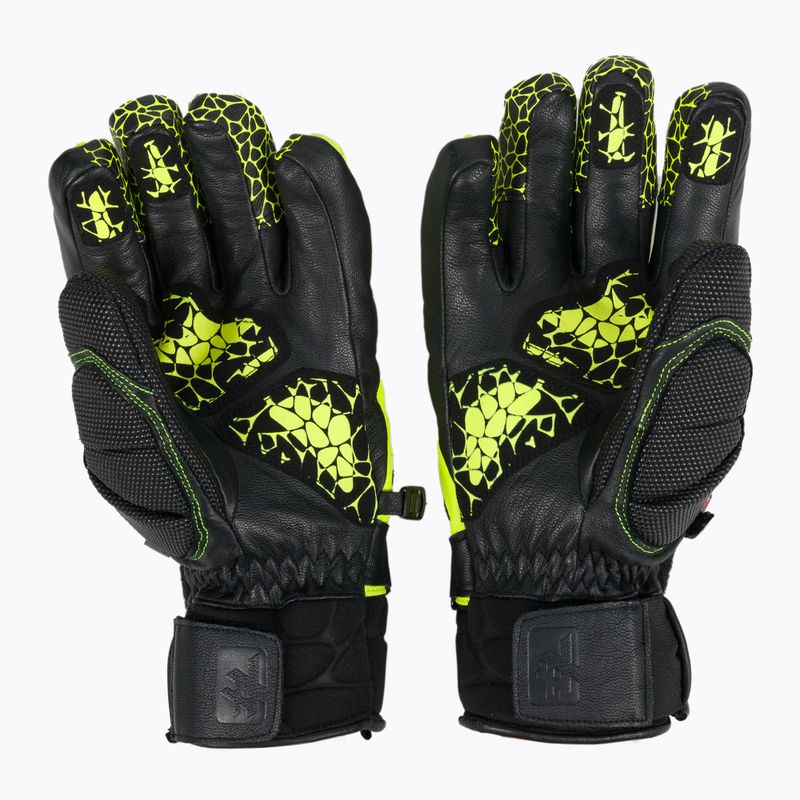KinetiXxx Tarik Race WC slidinėjimo pirštinės juoda/geltona 7021-260-01 2