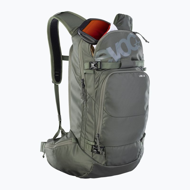 Slidinėjimo kuprinė EVOC Line 20 l dark olive 2