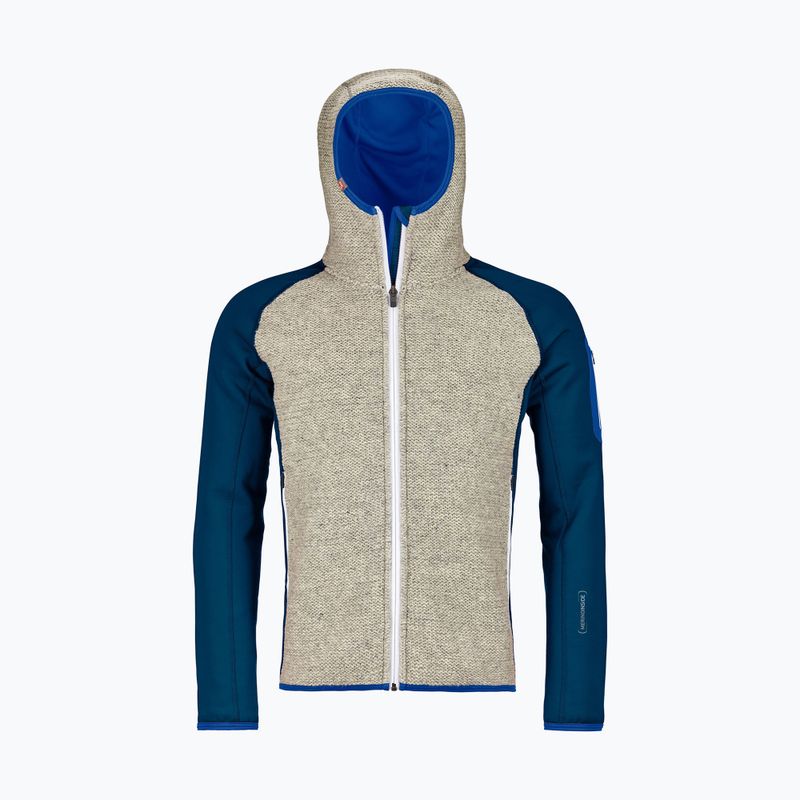 Ortovox Fleece Plus Classic Knit Hoody vyriška striukė su gobtuvu pilka 86942