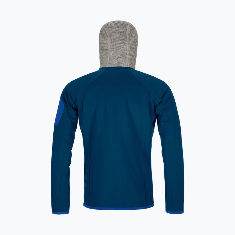 Ortovox Fleece Plus Classic Knit Hoody vyriška striukė su gobtuvu pilka 86942 2