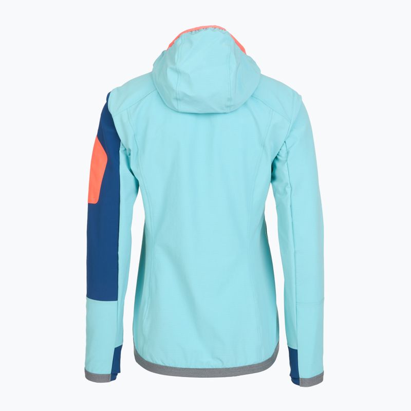 Moteriška softshell striukė ORTOVOX Berrino su gobtuvu mėlyna 6027700007 2