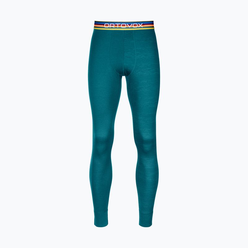 Vyriškos ORTOVOX 185 Rock'N'Wool Ilgos termo kelnės žalios 8418200009