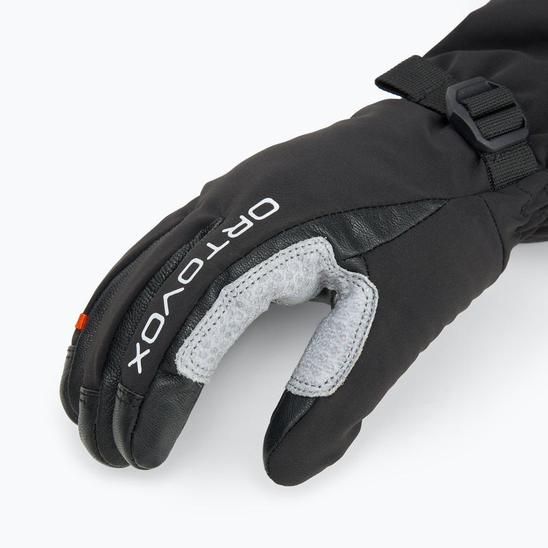 Vyriškos slidinėjimo pirštinės ORTOVOX Merino Mountain black raven 4