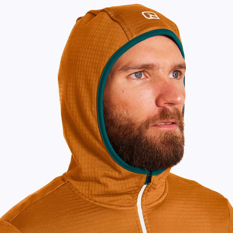 Vyriški sportiniai marškinėliai Ortovox Fleece Grid Hoody brown 87211 4