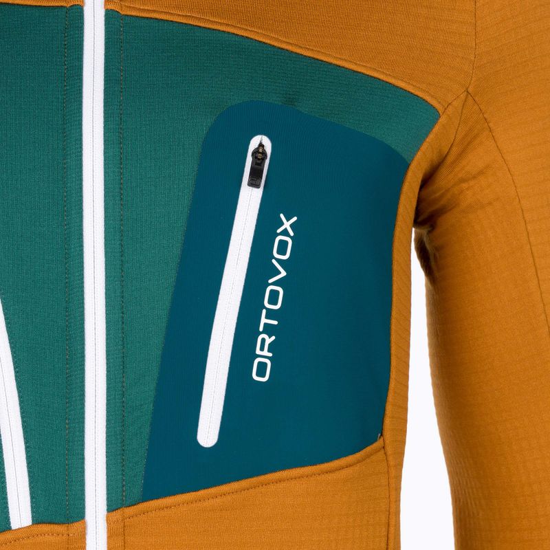 Vyriški sportiniai marškinėliai Ortovox Fleece Grid Hoody brown 87211 8
