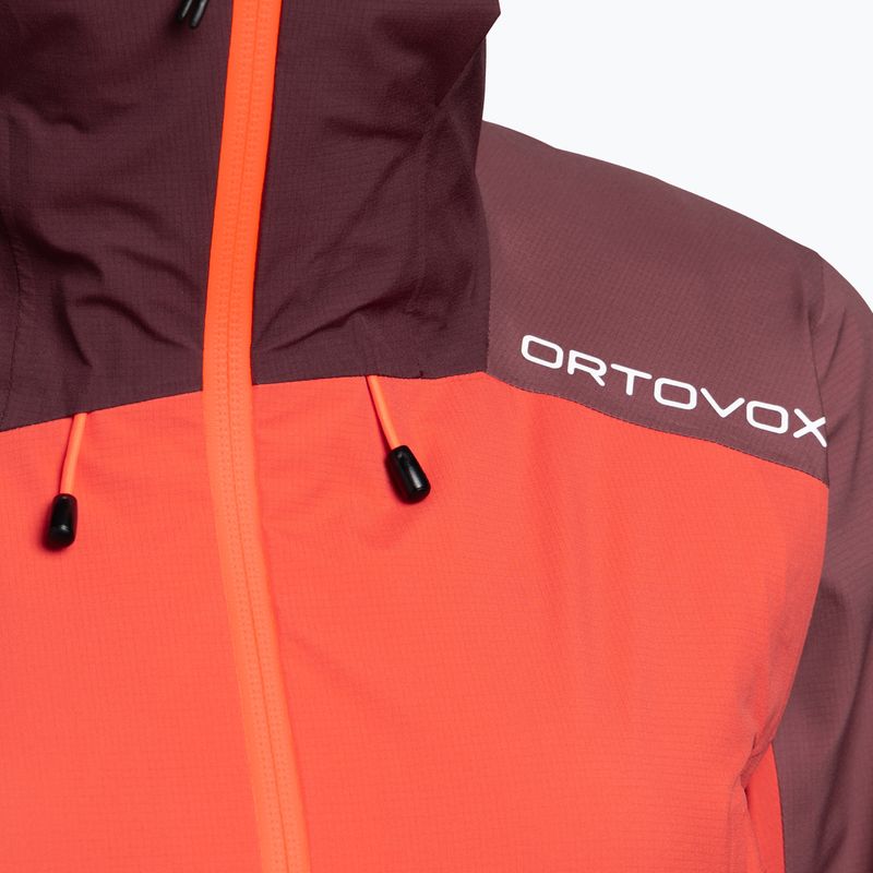 Moteriška ORTOVOX Westalpen 3L Šviesiai oranžinės ir bordo spalvos lietpaltis 7021200018 3