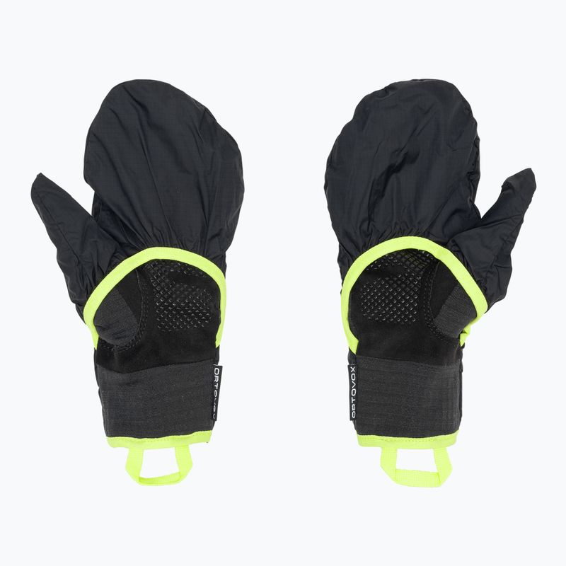 Vyriškos parašiutininkų pirštinės ORTOVOX Fleece Grid Cover black raven 4