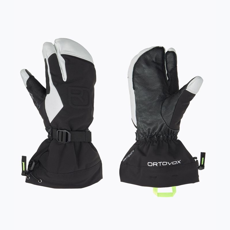 Vyriškos slidinėjimo pirštinės ORTOVOX Merino Freeride 3 Finger black