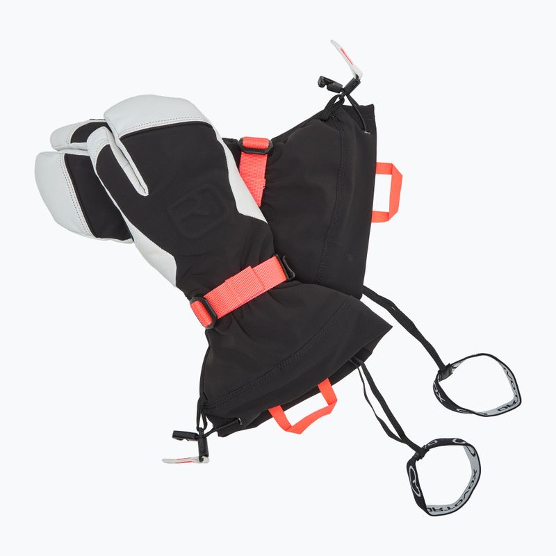 Moteriškos slidininkų pirštinės ORTOVOX Merino Freeride 3 Finger black raven 5