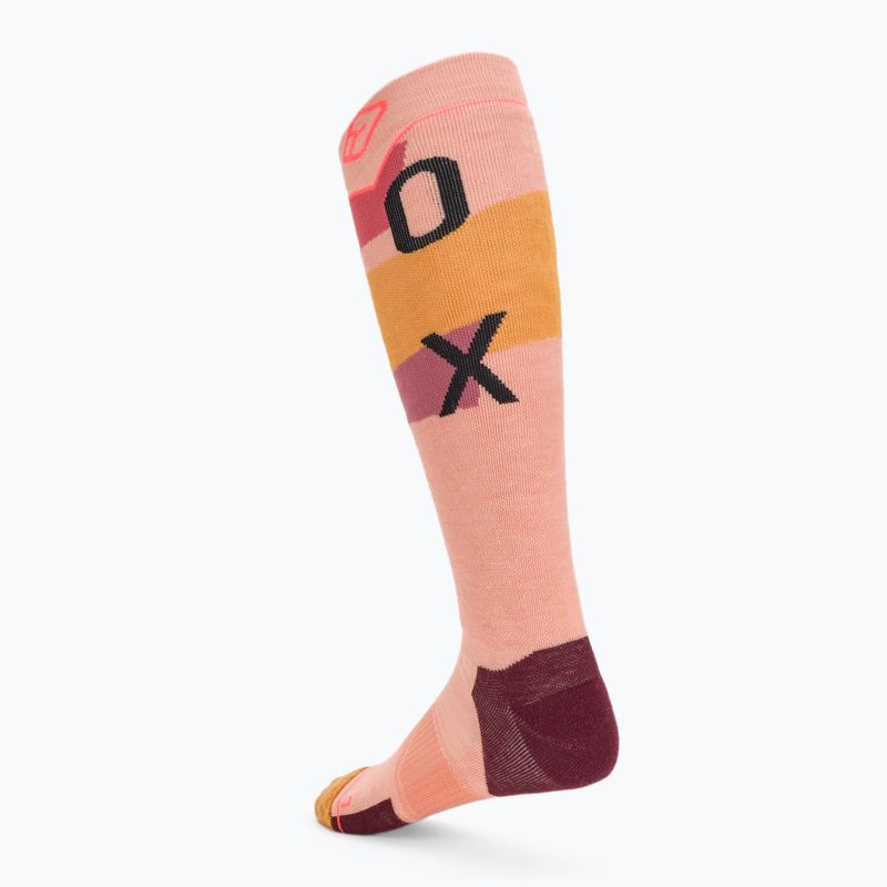 Moteriškos slidinėjimo kojinės ORTOVOX Freeride Long Socks Cozy bloom 2