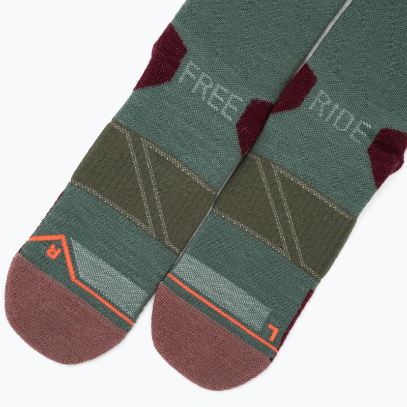 Moteriškos slidinėjimo kojinės ORTOVOX Freeride Long Socks Cozy wild herbs 5