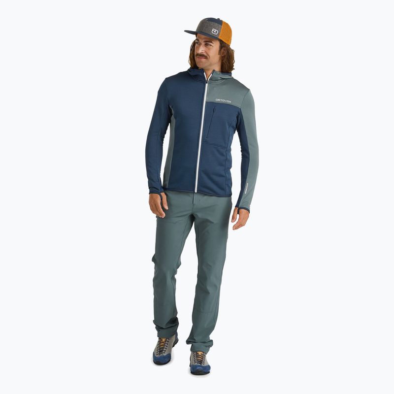 Vyriškas džemperis ORTOVOX Fleece Light Grid Hooded deep ocean 2