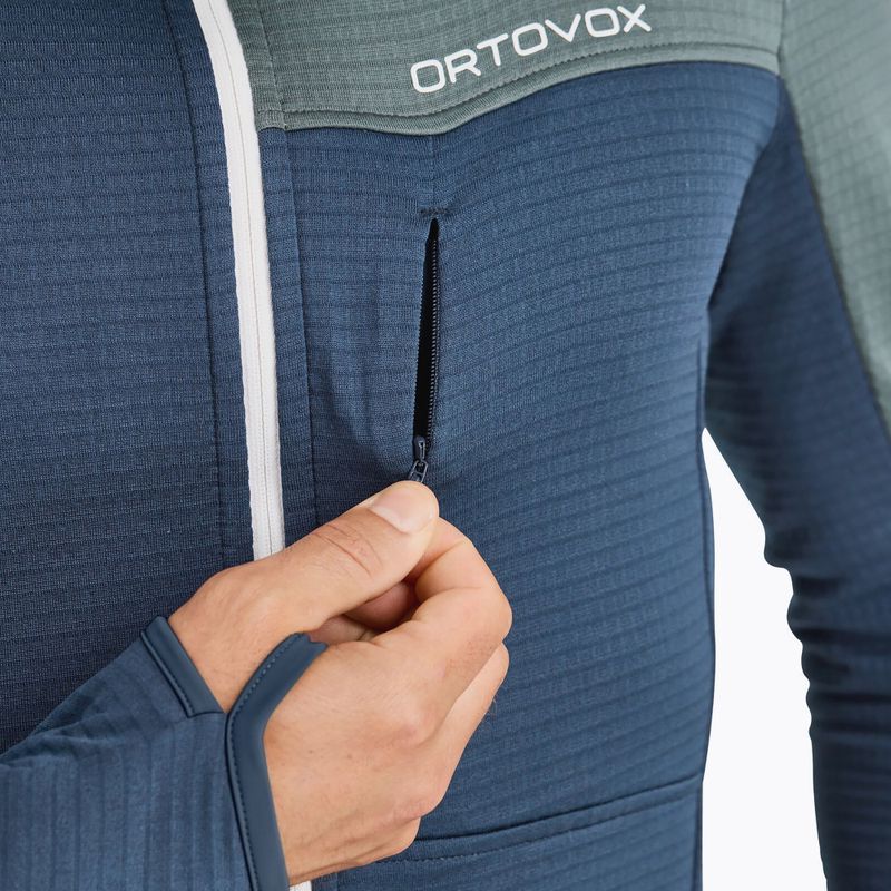 Vyriškas džemperis ORTOVOX Fleece Light Grid Hooded deep ocean 4