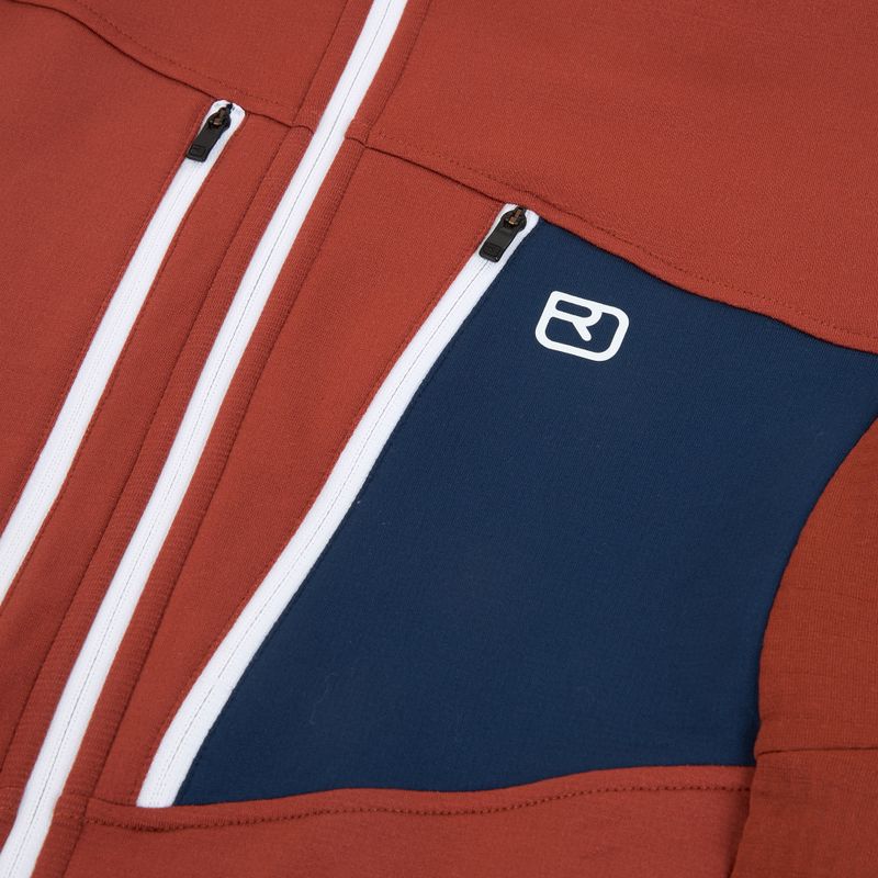 Vyriškas džemperis ORTOVOX Fleece Grid Hoody clay orange 3