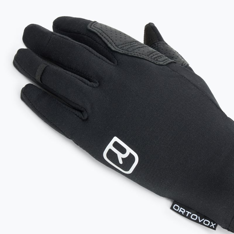 Vyriškos ski touring pirštinės ORTOVOX Fleece Light black raven 5
