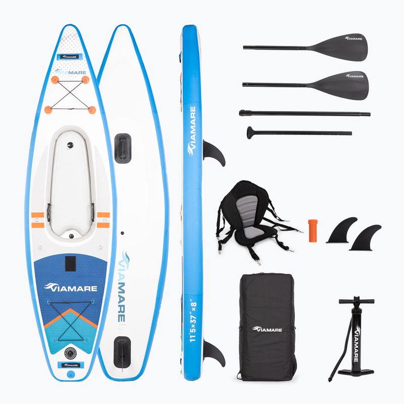 Baidarė/SUP hibridinė Viamare Supkayak 350 blue/white