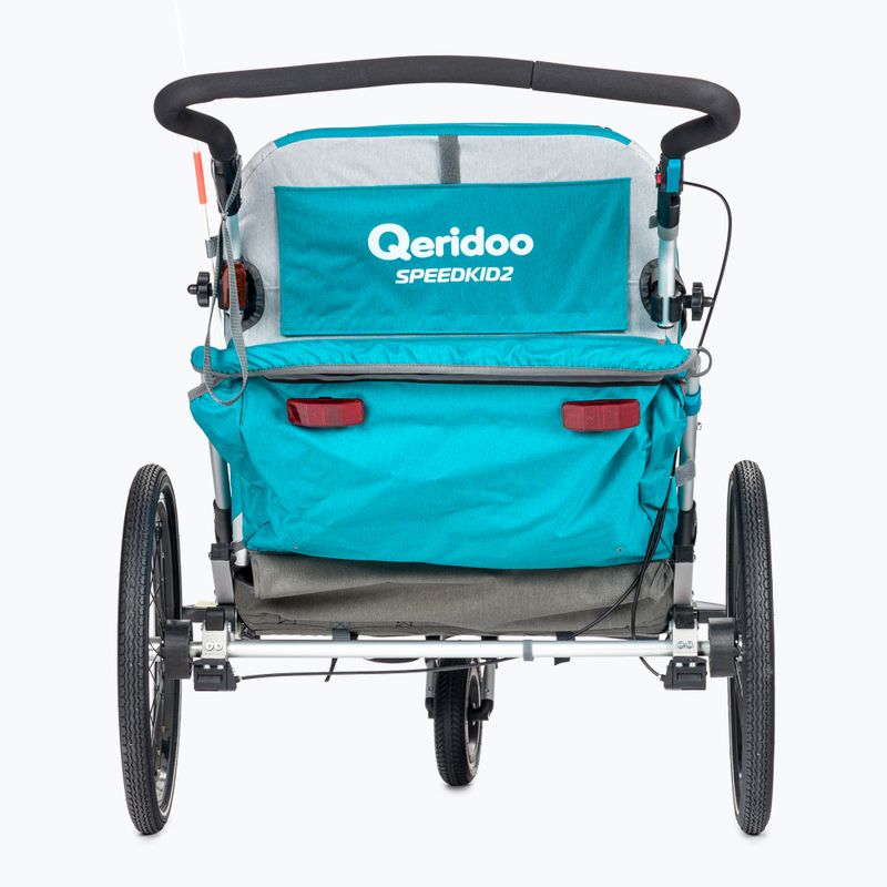 Qeridoo Speedkid2 dvivietė dviračių priekaba mėlyna Q-SK2-21-P 4