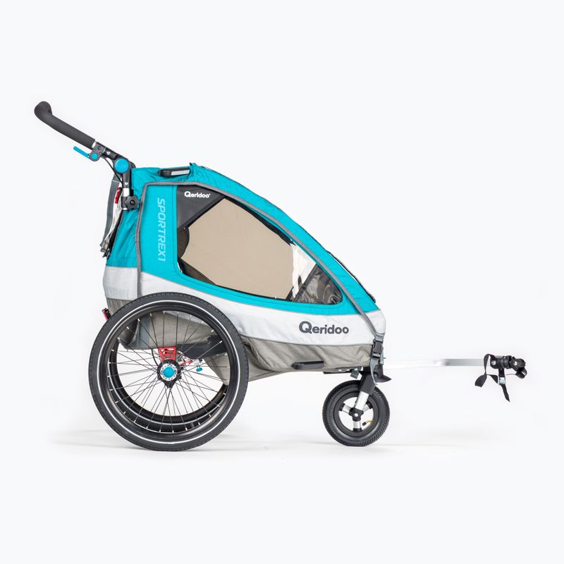 Qeridoo Sportrex1 vienvietė dviračių priekaba mėlyna Q-SR1-21-P 3