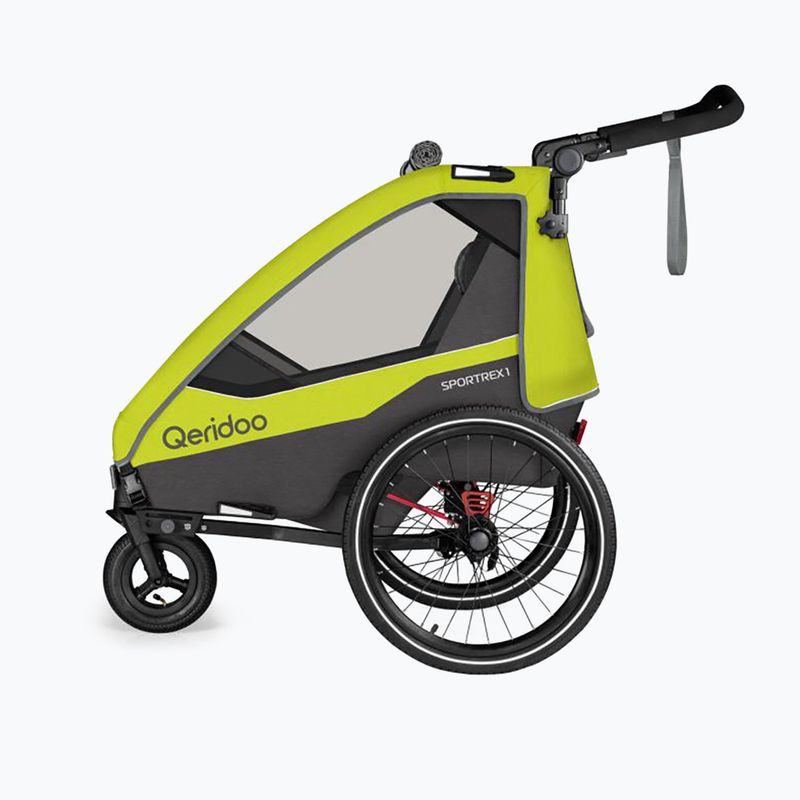 Qeridoo Sportrex 1 LE vienvietė dviračių priekaba geltona Q-SPR1-22-LG 2