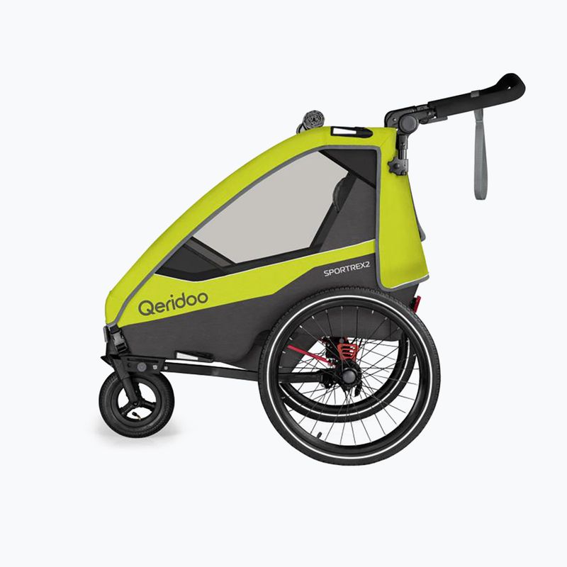 Qeridoo Sportrex 2 LE dviračio priekaba dviem asmenims, geltona Q-SPR2-22-LG 2