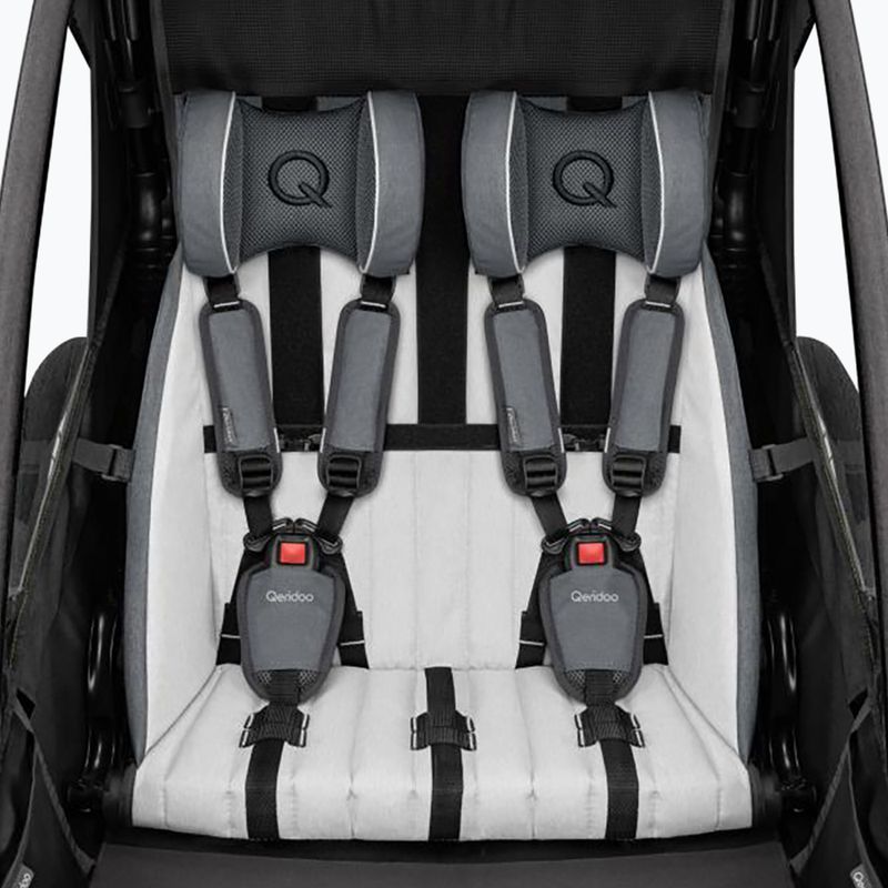 Qeridoo Sportrex 2 LE dviračio priekaba dviem asmenims, geltona Q-SPR2-22-LG 4