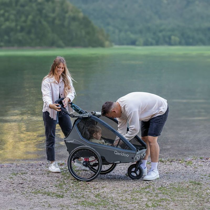 Dviračio priekaba Qeridoo Kidgoo 2 dark navy/blue 9