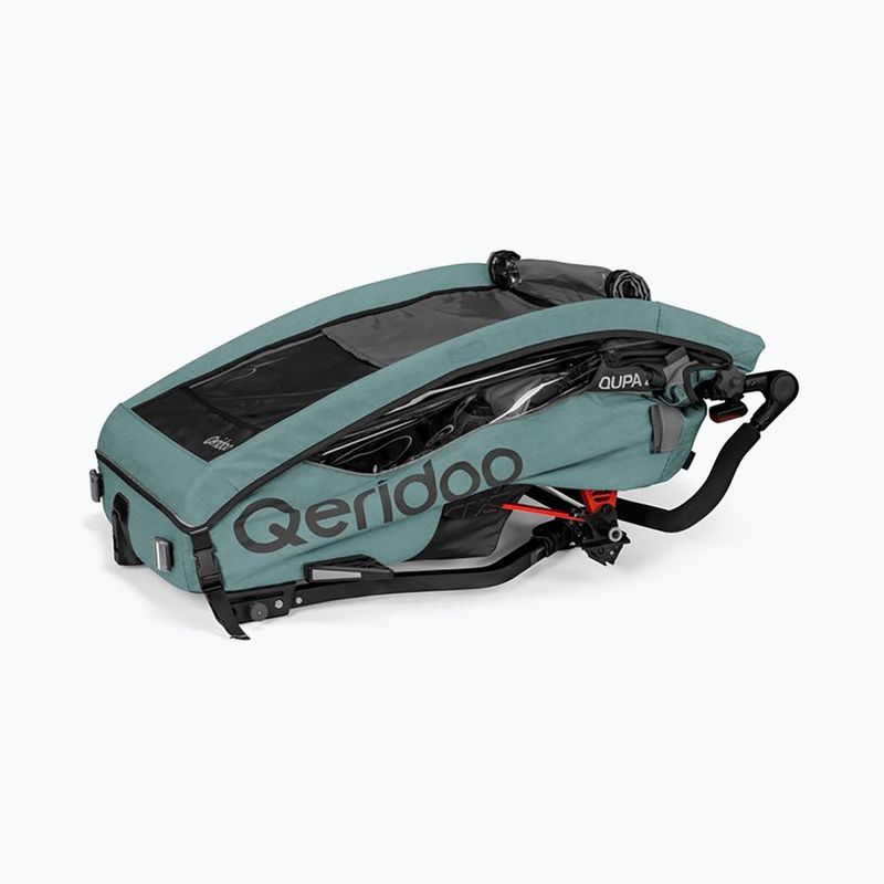 Dvivietė dviračio priekaba Qeridoo Qupa 2 mineral blue 5