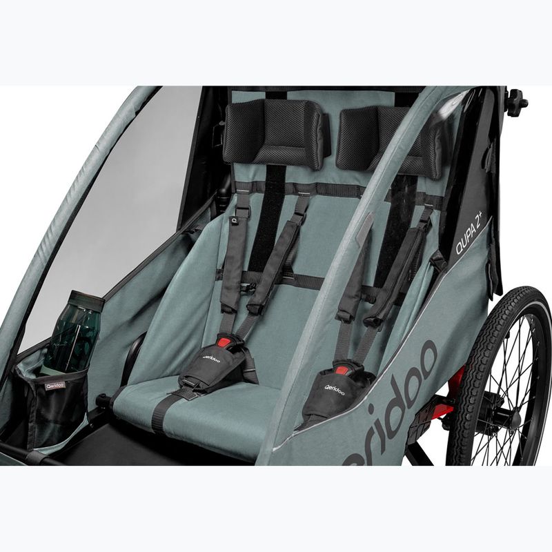 Dvivietė dviračio priekaba Qeridoo Qupa 2 mineral blue 6