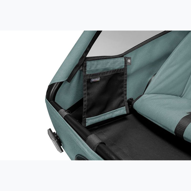 Dvivietė dviračio priekaba Qeridoo Qupa 2 mineral blue 7