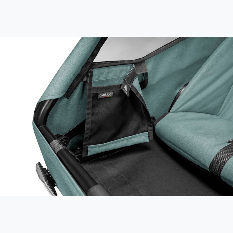 Dvivietė dviračio priekaba Qeridoo Qupa 2 mineral blue 8