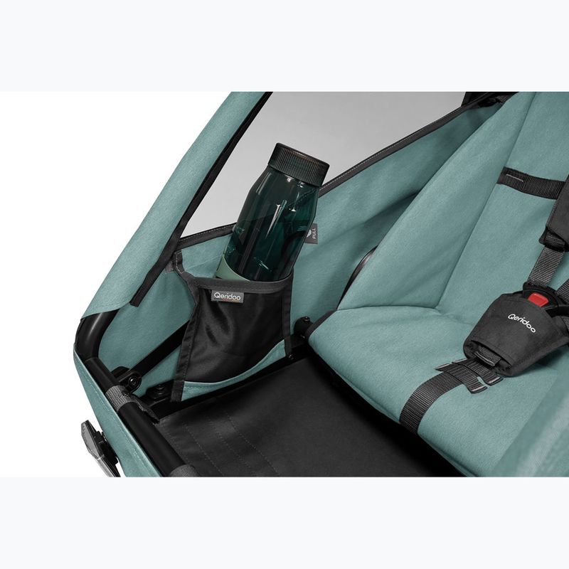 Dvivietė dviračio priekaba Qeridoo Qupa 2 mineral blue 9