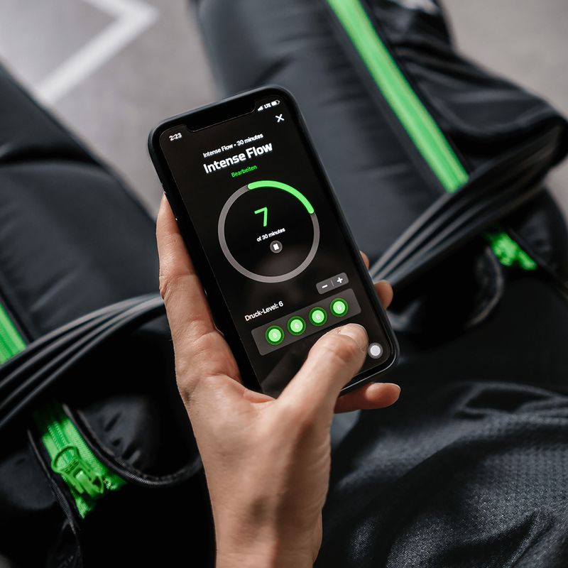 Kojos rankovės limfodrenažui REBOOTS Go Lite black/white/green 10