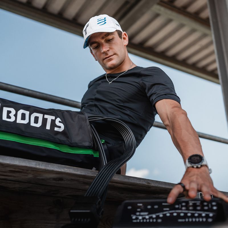 Kojos rankovės limfodrenažui REBOOTS One Pro Recovery Pants 2.0 2025 Edition black/white/green 5