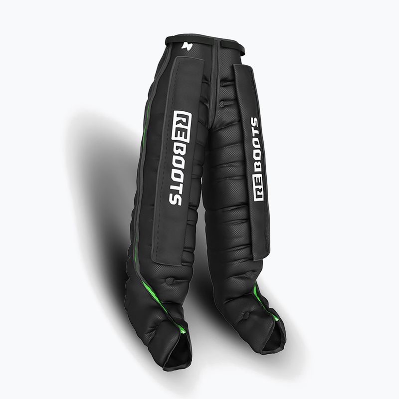 Kojos rankovės limfodrenažui REBOOTS Go Lite Recovery Pants 2.0 2025 Edition black/white/green 4