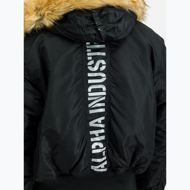 Vyriška striukė Alpha Industries 45/P Hooded Custom Bomber black/reflective 4