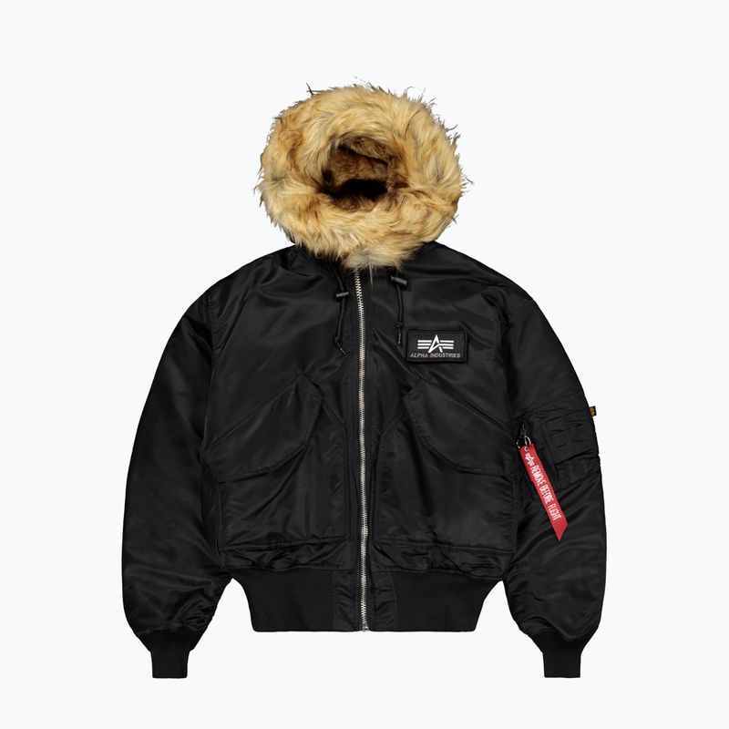 Vyriška striukė Alpha Industries 45/P Hooded Custom Bomber black/reflective 7