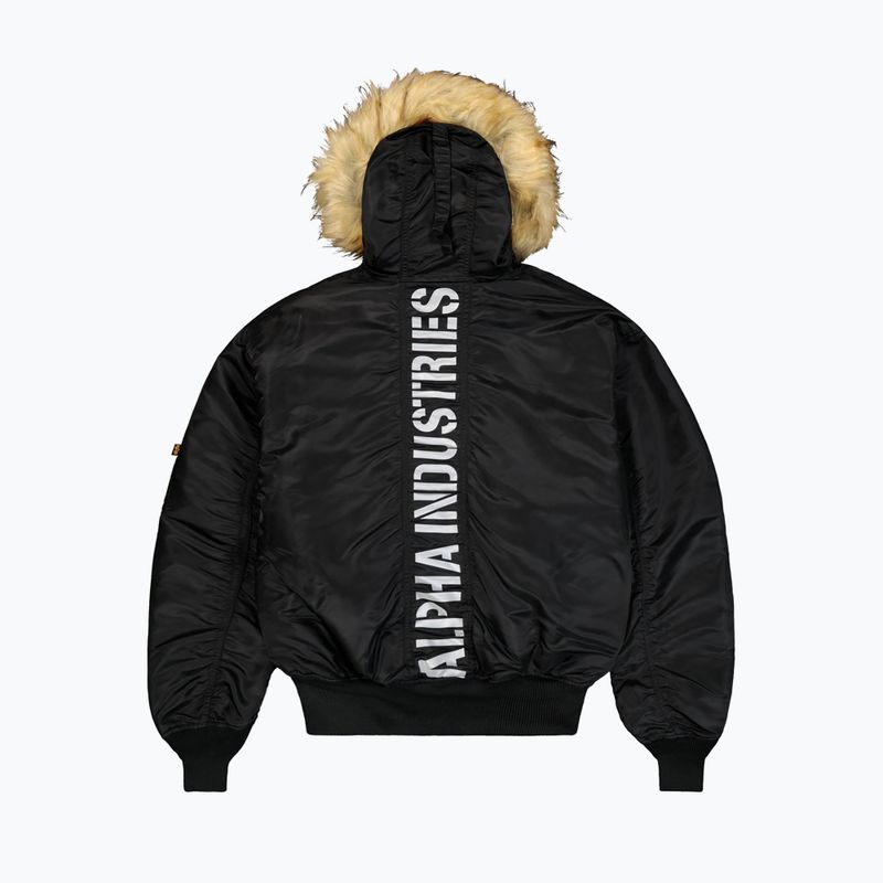 Vyriška striukė Alpha Industries 45/P Hooded Custom Bomber black/reflective 8