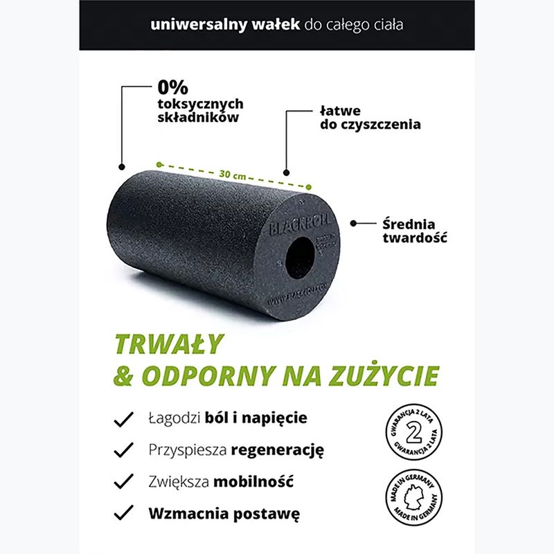 BLACKROLL Standartinis masažinis volelis juodas/baltas/mėlynas 2