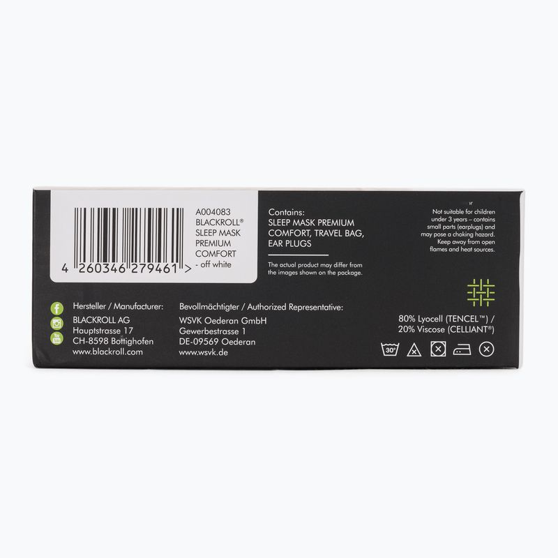 Kaukės akių juosta BLACKROLL Premium Comfort Sleep off white 3