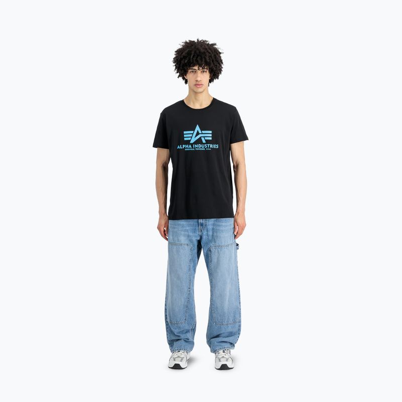 Vyriški polo marškinėliai Alpha Industries Basic black/blue 2