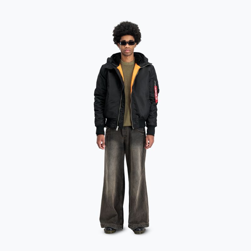 Vyriška striukė Alpha Industries MA-1 Hooded Bomber black 2
