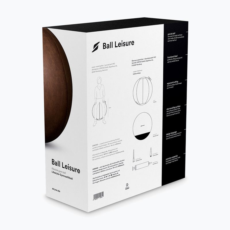 Gimnastikos kamuolys STRYVE Active Ball 65 cm natural brown 6