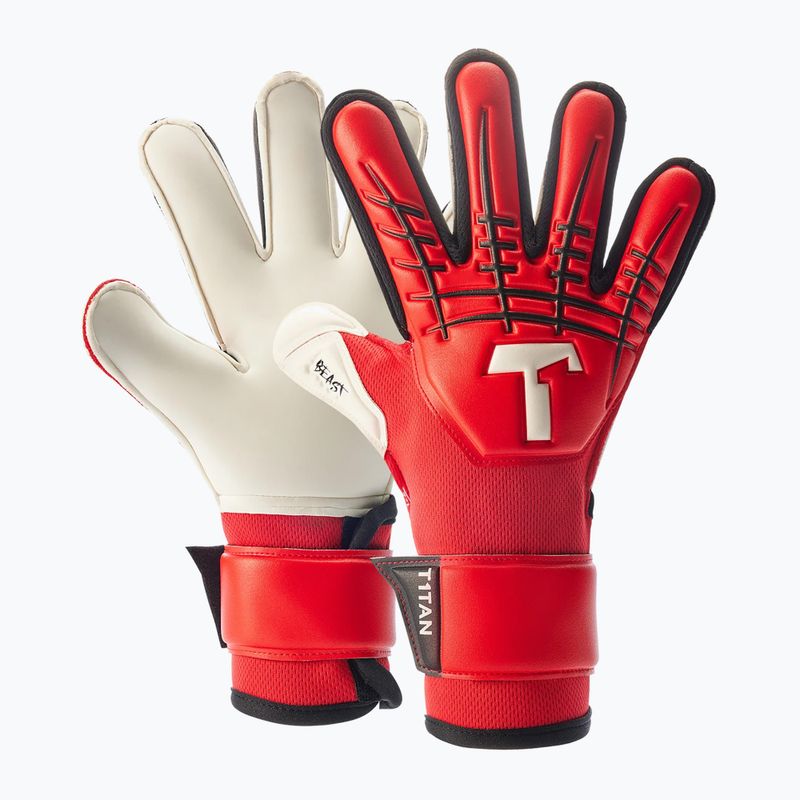 Vaikiškos vartininkų pirštinės T1TAN Fluo Beast 3.0 Junior red