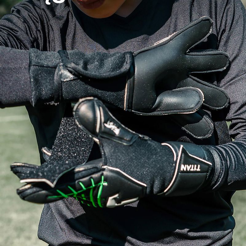 Vaikiškos vartininkų pirštinės T1TAN Fluo Beast 3.0 Junior FP black 4