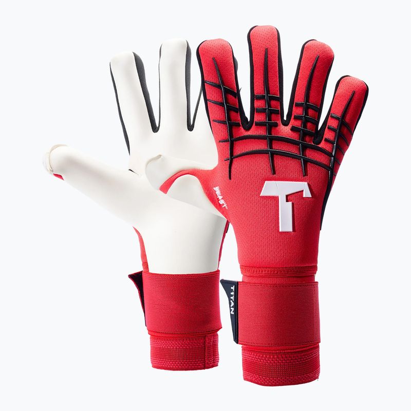 T1TAN Beast 3.0 vartininko pirštinės raudonos spalvos 4