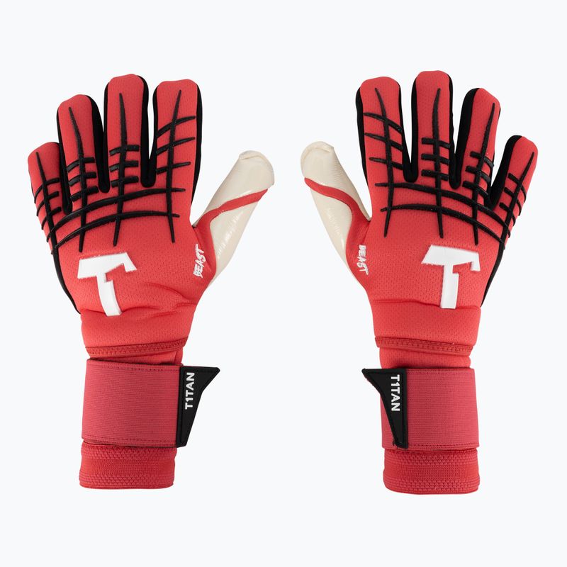 T1TAN Beast 3.0 vartininko pirštinės raudonos spalvos
